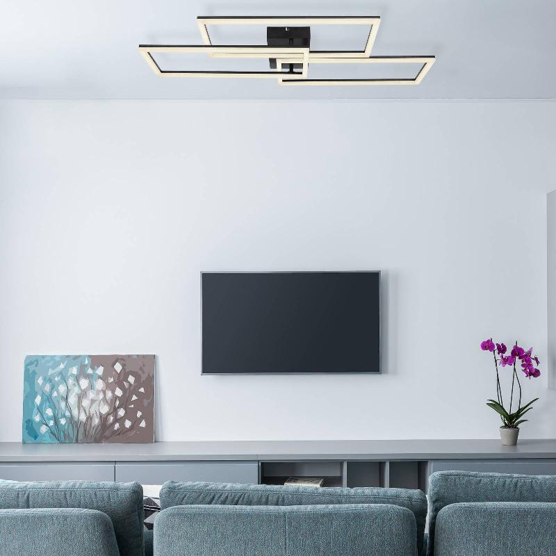 GLOBO PLAFONNIER LED TINY, 3 RECTANGLES, NOIR, CCT