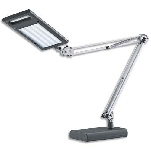 LAMPE LED 4 WORK ANTHRACITE ALU ET ABS + PINCE - BRAS 2X36 CM, TÊTE 23,3 X 11,7 CM SOCLE 19,8X12 CM