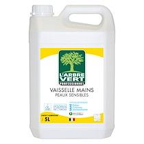 LIQUIDE VAISSELLE MAINS ARBRE VERT ÉCOLOGIQUE MAINS SENSIBLES - BIDON DE 5 LITRES