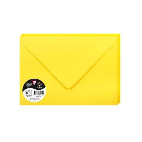 LOT DE 2 - PAQUET DE 20 ENVELOPPES POLLEN 162X229MM 120G/M² - JAUNE SOLEIL