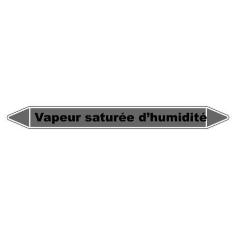 LOT DE 5 - MARQUEUR TUYAUTERIE - VAPEUR HUMIDE - VINYLE LAMINÉ - NFX 08-105 450 X 52 MM
