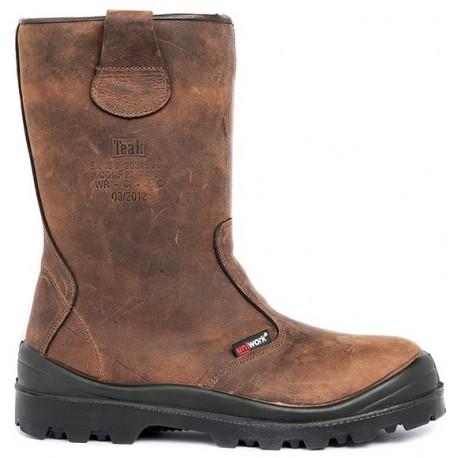 Bottes de sécurité - Ovce27unimax - Unimax fourrée en cuir gras marron vieilli EN345 S3_0