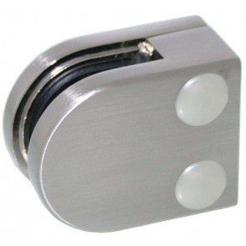 PINCE À VERRE 8 MM POUR GARDE CORPS – SUPPORT PLAT - ZAMAK BROSSÉ DESIGN PRODUCTION