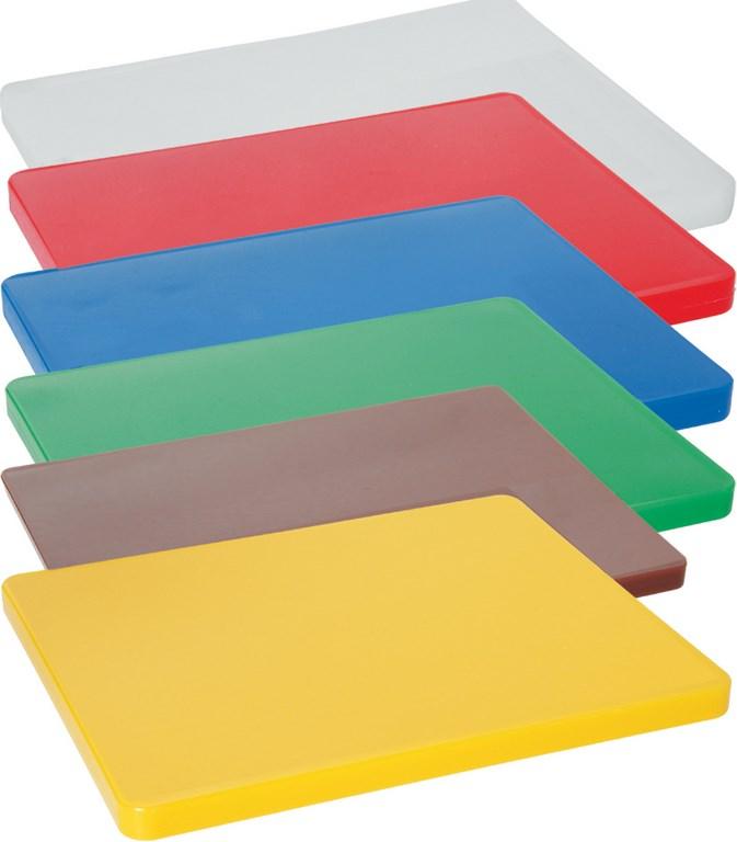 Planche à découper cuisine professionnelle HACCP 450x300x12,7mm rouge - 825525_0