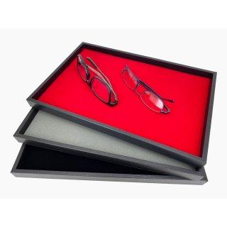 PLATEAU PRÉSENTATION BIJOUX, LUNETTES FOND PLAT 30 X 20 CM