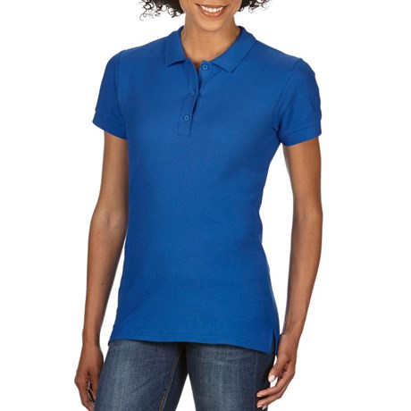 POLO FEMME MANCHES COURTES BLEU ROYAL T.XL
