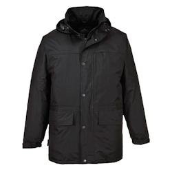 Portwest - Parka de travail doublée polaire OBAN Noir Taille M - M noir polyester 5036108227204_0