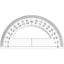 RAPPORTEUR 180 DEGRÉS, EN PLASTIQUE, 120 MM - LOT DE 72
