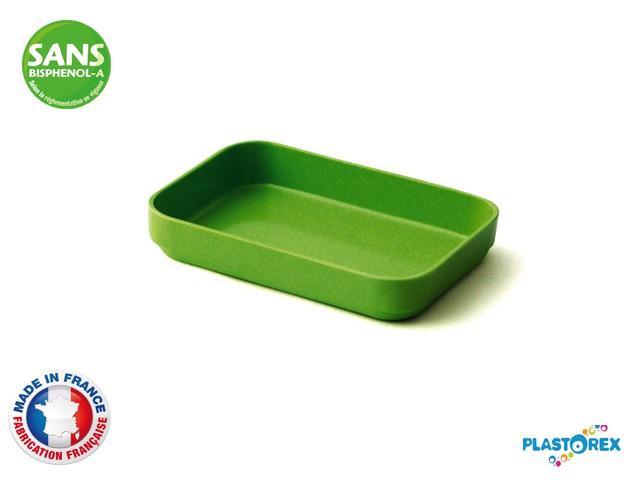 RAVIER RECTANGULAIRE 13 X 9 CM MELAMINE VERTE