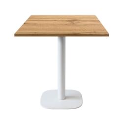 Restootab - Table 70x70cm - modèle Round blanc chene armor - marron TB-ROU1-7070M-CH.ARM_0