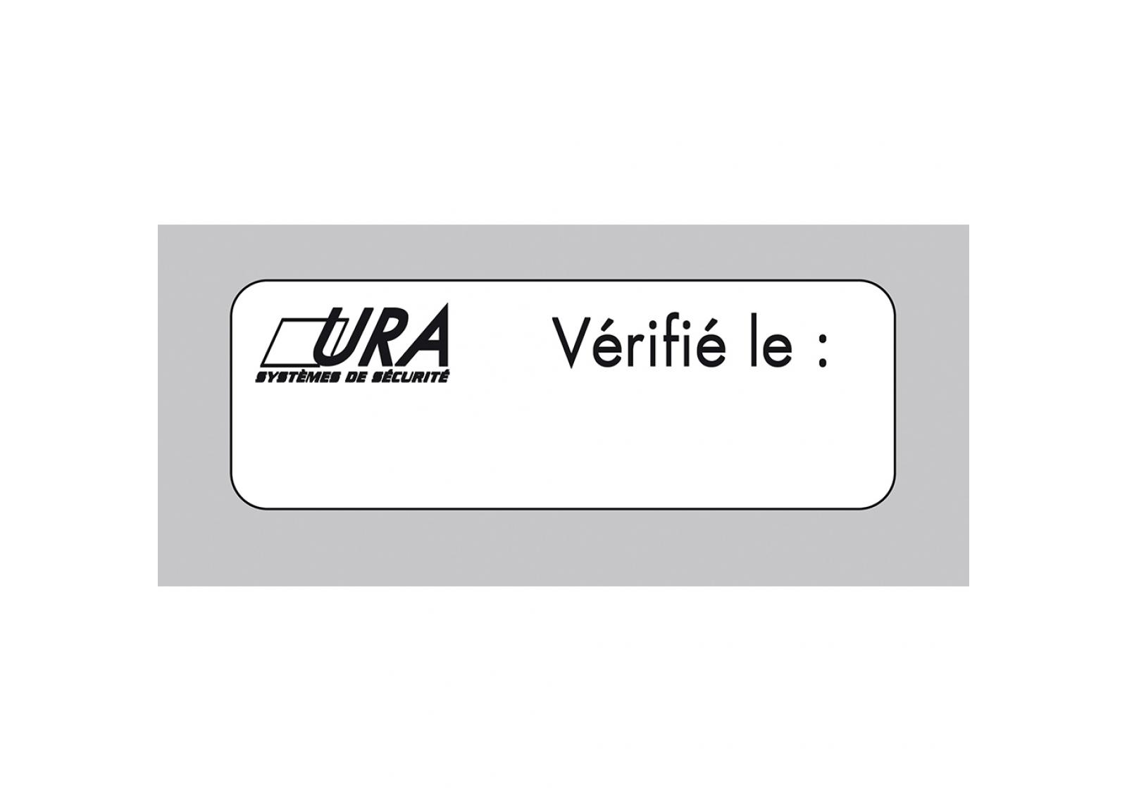 Sachet de 20 planches - 16 étiquettes adhésives de maintenance pour blocs de sécurité - 40x15mm - Réf : 400000_0