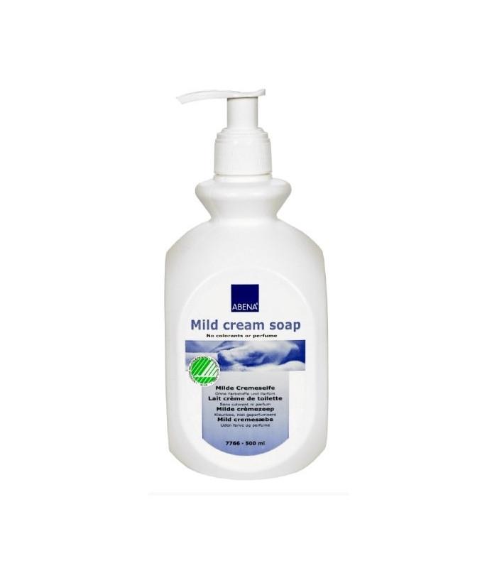 Savon crème doux Abena 500 ml - hydratant et sans allergènes_0