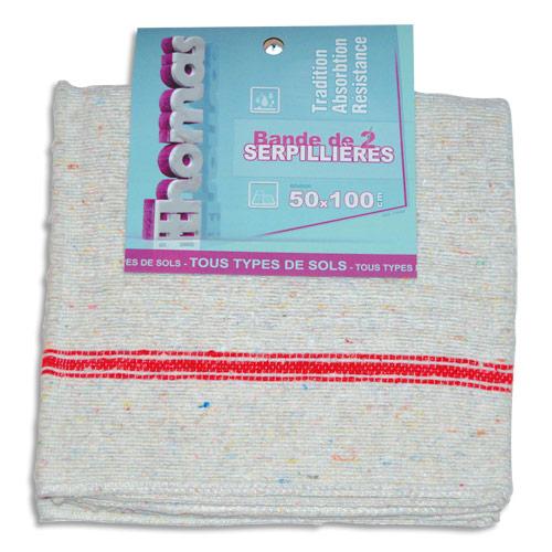 SERPILLIERES TRADITION BROSSERIE THOMAS - ECRUES EN COTON - POLYESTER - L50 X H0,5 X P100 CM - CARTON DE 15