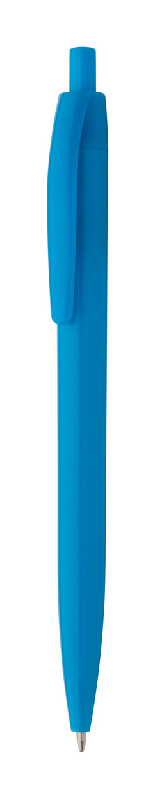 Stylo à bille coloré en plastique - encre noire - bleu clair - 7g_0