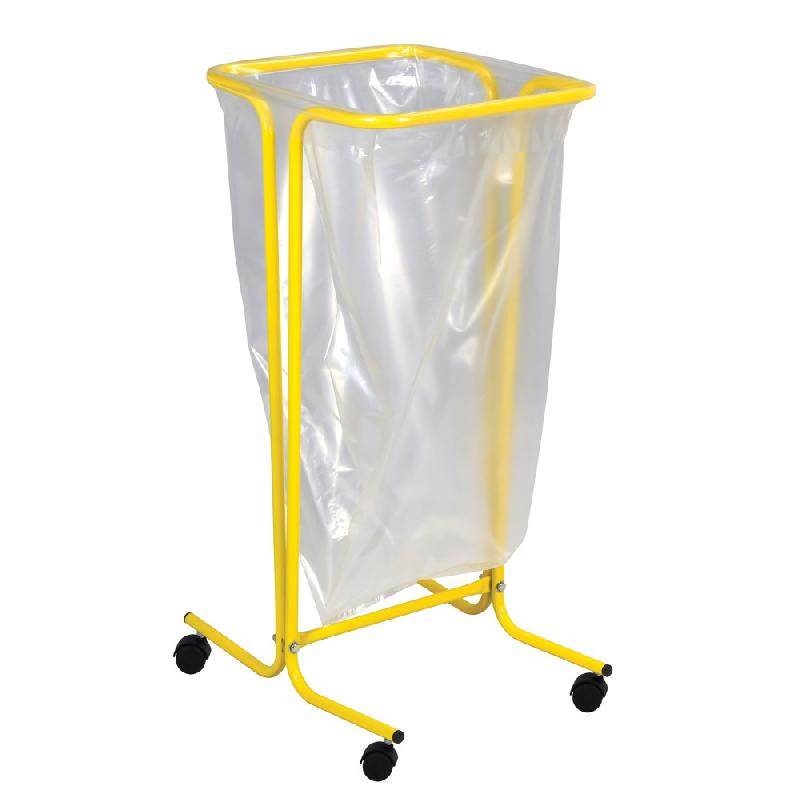 SUPPORT SAC POUBELLE À ROULETTES ROSSIGNOL TUBAG JAUNE COLZA SANS COUVERCLE 110 L