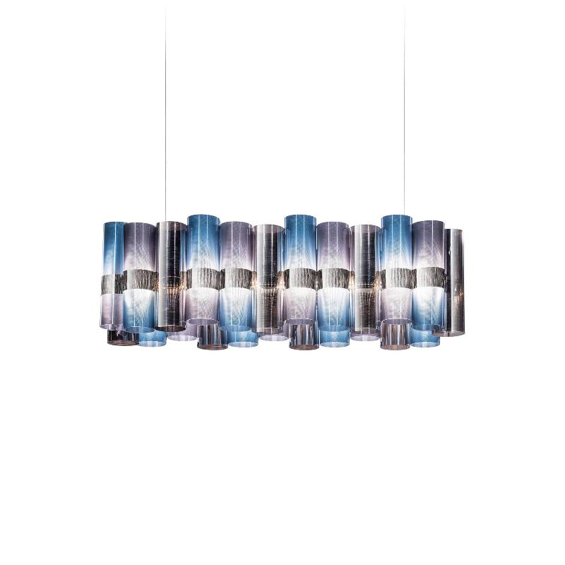 SUSPENSION LED SLAMP LA LOLLO, BLEU/VIOLET, 100 CM