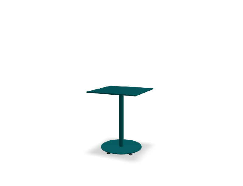 Table de café carrée 60x60 BOLT - turquoise_0