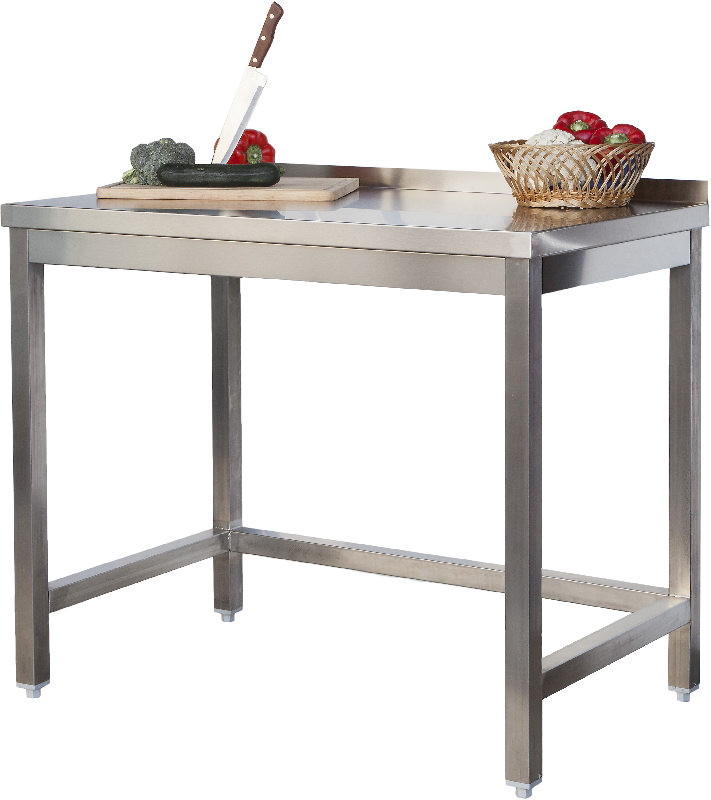 TABLE DE TRAVAIL EN INOX PROFI 1 500 X 700 MM AVEC DOSSERET