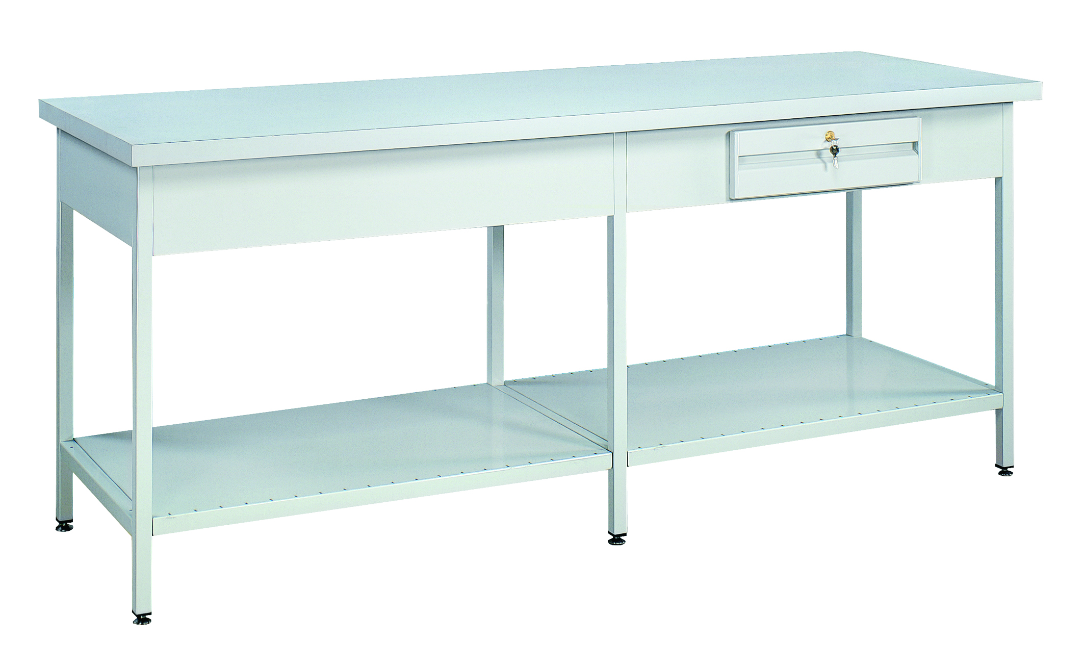 TABLE DE PRÉPARATION DESSUS STRATIFIÉ GRIS H.900 X L.2100 X P.700 MM
