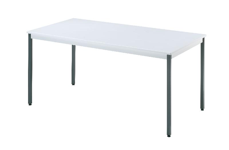 Table rectangulaire l.1800 x p.800 mm gris clair et anthracite - 9500036_0