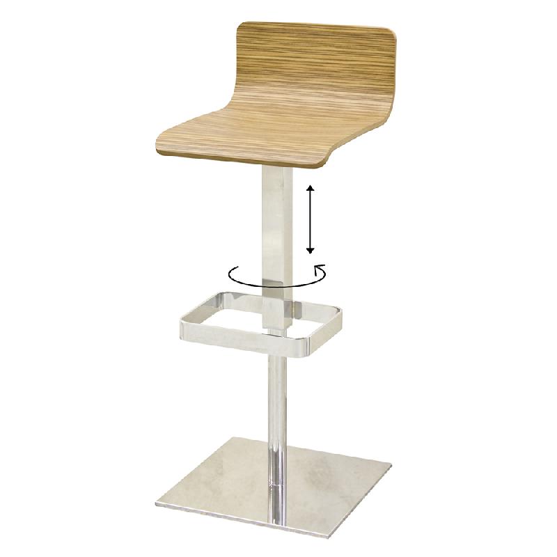 Tabouret de restaurant TH 444 - Hauteur totale 97 cm - Assise 80 cm_0