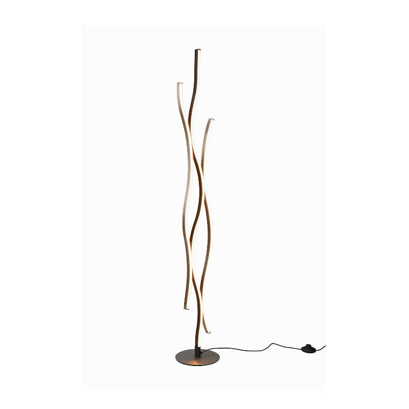 TRIO LIGHTING LAMPE SUR PIED LED BLAZE AVEC VARIATEUR D\'INTENSITÉ, CCT, ALUMINIUM
