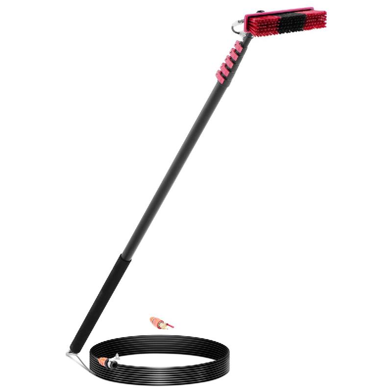 Ulsonix - ulsonix ULX-SOCL XL Brosse de lavage télescopique en fibre de carbone/fibre de verre avec raccord d'eau pour panneaux solaires et - 4062859_0