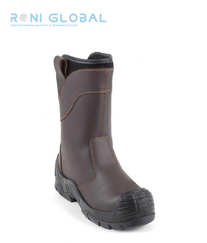 Botte de sécurité en microfibre lavable S3 HI CI SRC - UNITAN Gaston Mille - Made in France, cuir pleine fleur, semelle tout terrain_0