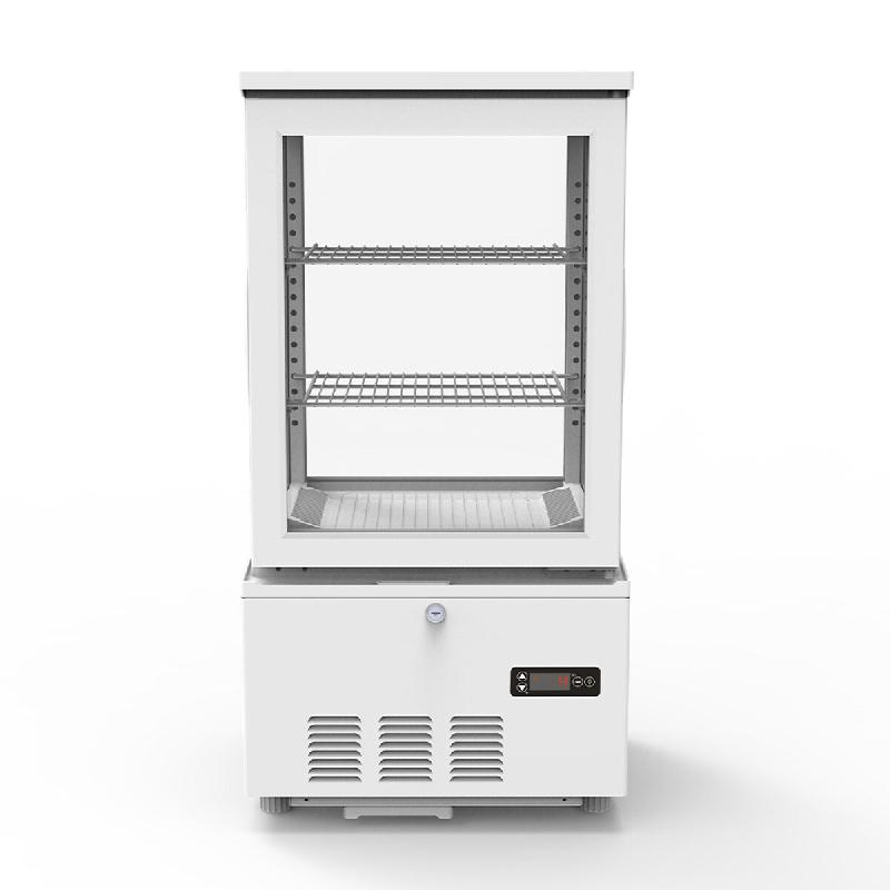 Vaiotec Vitrine réfrigérée TOPLINE à 2 compartiments / 56 litres « blanche », 434 x 398 mm - blanc inox 10585_0