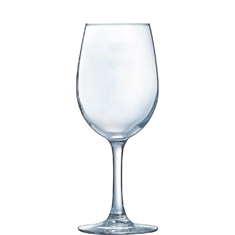 VERRE À VIN ARCOROC VINA, 26 CL AVEC REPÈRE DE REMPLISSAGE À 0,1 L ET 0,2 L