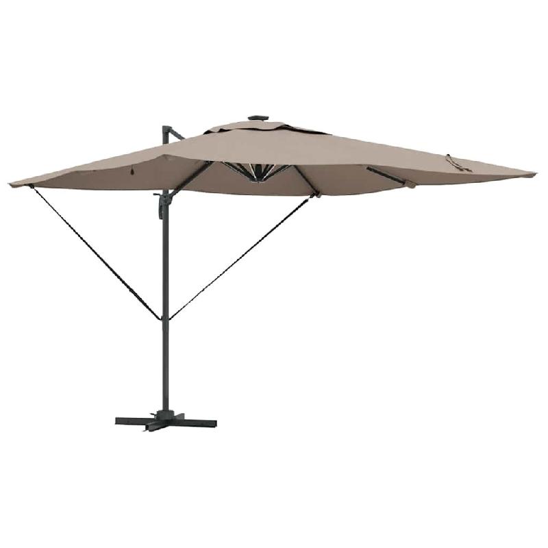VidaXL Parasol Taupe 286 x 284 x 270 cm Aluminium et polyester Modèle Titan Jardin Plus - 42003322_0