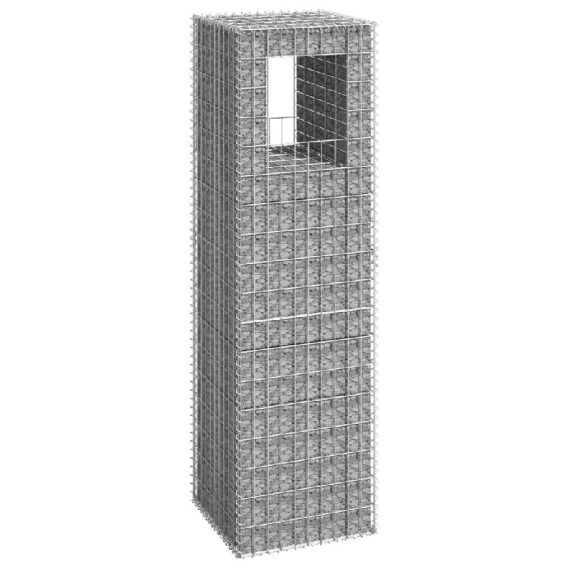 Vidaxl poteau à panier de gabion 50x50x180 cm fer 151272_0