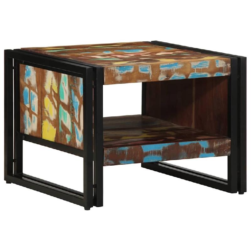 VidaXL Table basse multicolore 50x50x38 cm bois de récupération massif Modèle Orion Élite - 4102714_0