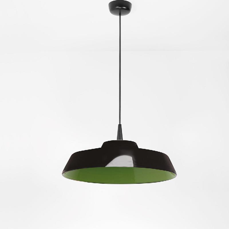 Zafferano Circus Black Lampe À Suspension À Led, Diffuseur En Céramique Artisanale, Finition Verte, Diamètre 35 Cm, Lumière Chaude 2700K, Dimmabl_0