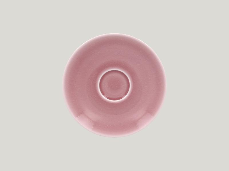 SOUS-TASSE À DÉJEUNER ROND ROSE PORCELAINE Ø 17 CM VINTAGE RAK