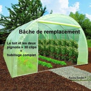 1420405 / kit bâches - bâche de remplacement pour serre de jardin, pro serre nortene, 13m2_0