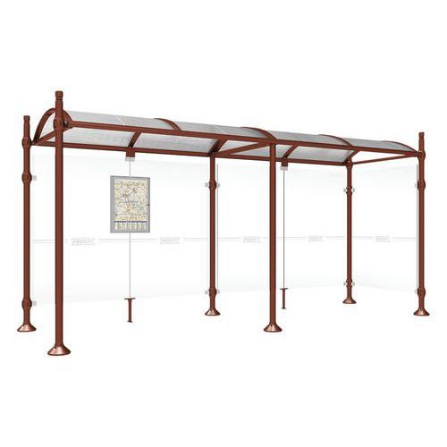 ABRI BUS PROVINCE 5 M 1 BARDAGE LAT. CITY ASPECT CORTEN - PROCITY