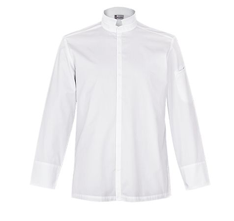 Addict - Veste de cuisine homme - Clément Design - double col montant - fentes côtés - pressions cachées_0