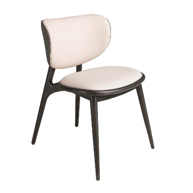 Angel Cerdá Chaise en similicuir crème et gris foncé 4257C 54 x 63 x 79 - beige matière synthétique 8435631047711_0