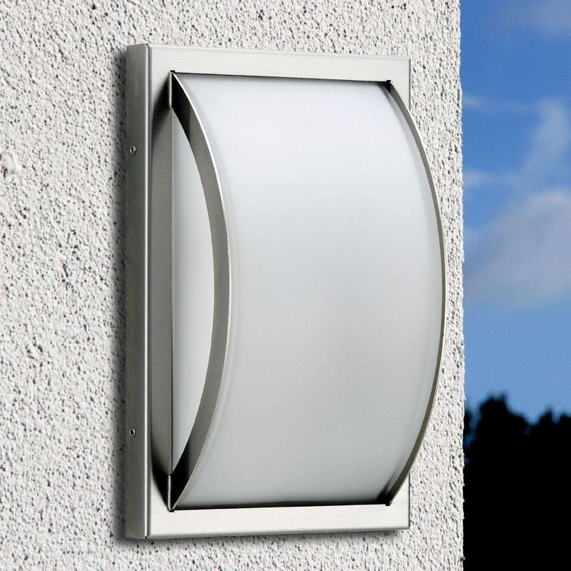 ALBERT LEUCHTEN APPLIQUE D\'EXTÉRIEUR PIEGARE, ACIER INOXYDABLE, VERRE, E27