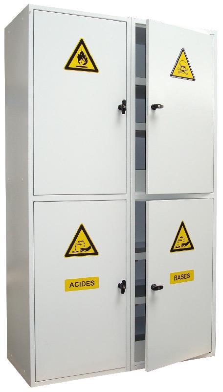 Armoire modulable ht 1950 mm - 4 compartiments séparés pour produits chimiques_0