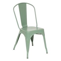 Atmosphera Chaise de table en Acier Vert Olive style industriel 85 cm - vert 3560233561091_0
