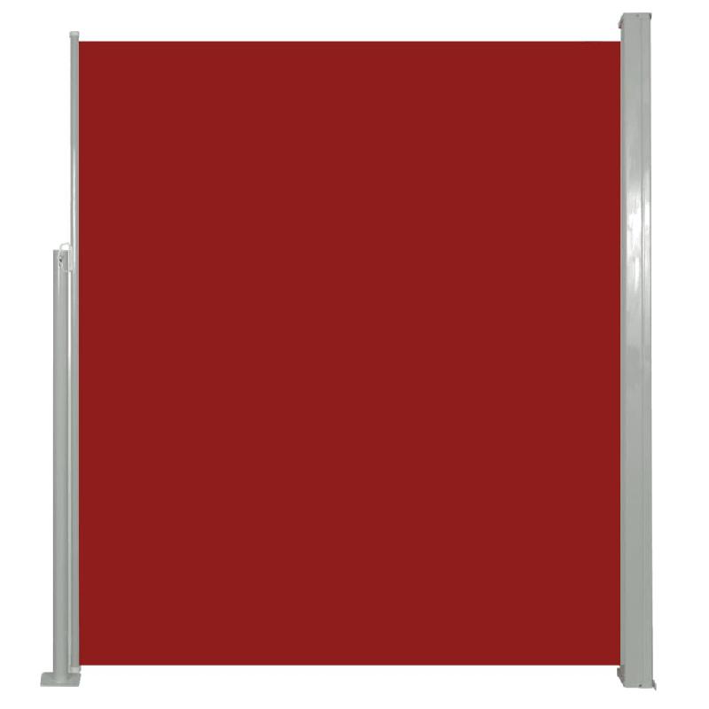 Auvent paravent store brise-vue latéral rétractable - Protection visuelle pour jardin, terrasse, balcon - 160 x 500 cm rouge_0
