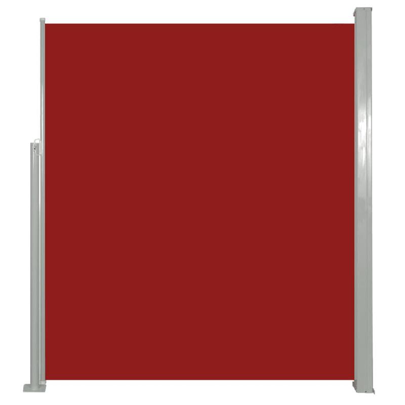 AUVENT PARAVENT STORE BRISE-VUE LATÉRAL RÉTRACTABLE DE PATIO JARDIN TERRASSE BALCON PROTECTION VISUELLE ÉCRAN 160 X 500 CM ROUGE 02_0007097_0