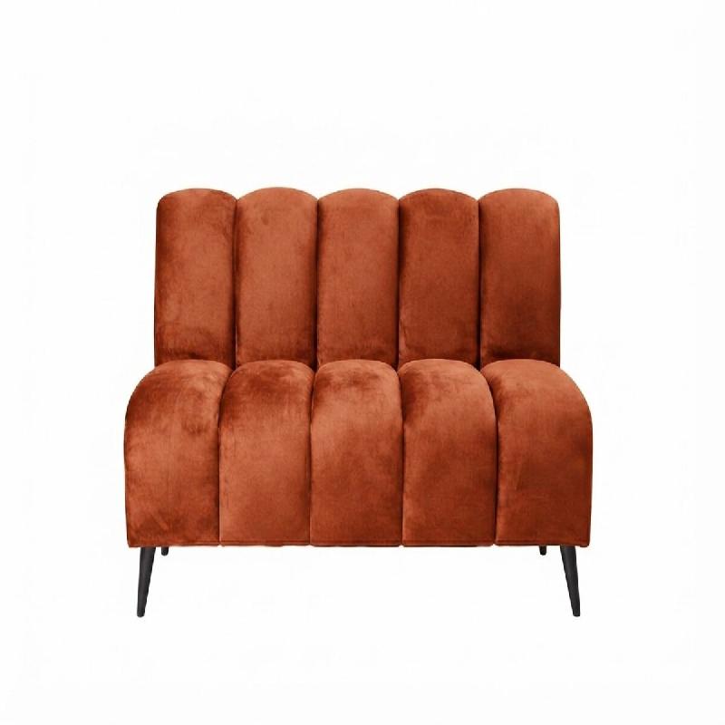 Banquette de restaurant professionnelle CHR Cocoon velours casino terra cotta, 150 cm  France Mobilier CHR - 3760326528639_0