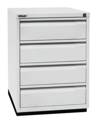 BISLEY – ARMOIRE MULTI-MÉDIAS - 4 TIROIRS UNIVERSELS AVEC COMPARTIMENTATION POUR CD GRIS CLAIR