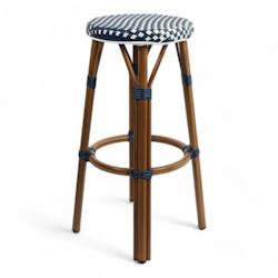Bistromania Tabouret de bar RIVOLI - Bleu et Blanc - EA065_0
