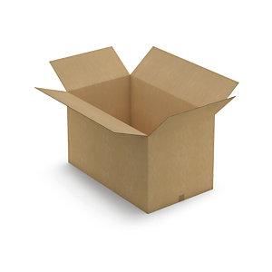CAISSE CARTON BRUNE DOUBLE CANNELURE RENFORCÉE RAJA 98,5X58,5X57 CM