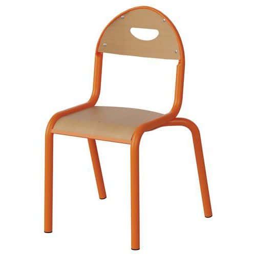 CHAISE MALIBU 4P T2 - ASS/DOS HÊTRE / ACIER ORANG 1028 - MANUTAN EXPERT