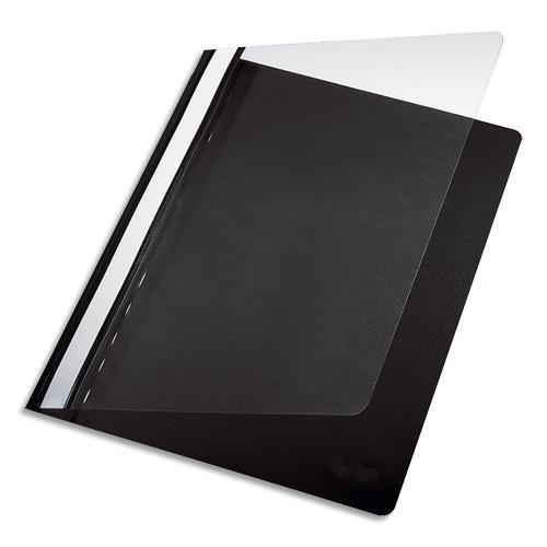 CHEMISE DE PRESENTATION A LAMELLE PERGAMY - A4 - POLYPROPYLENE 17/100EME - COLORIS NOIR